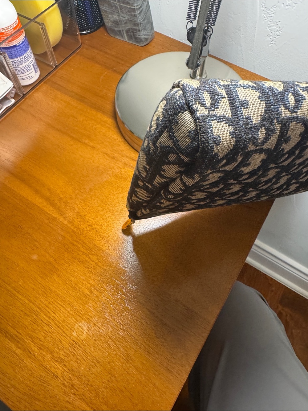 Christian Dior Navy Trotter Clutch - Picture 6 of 10